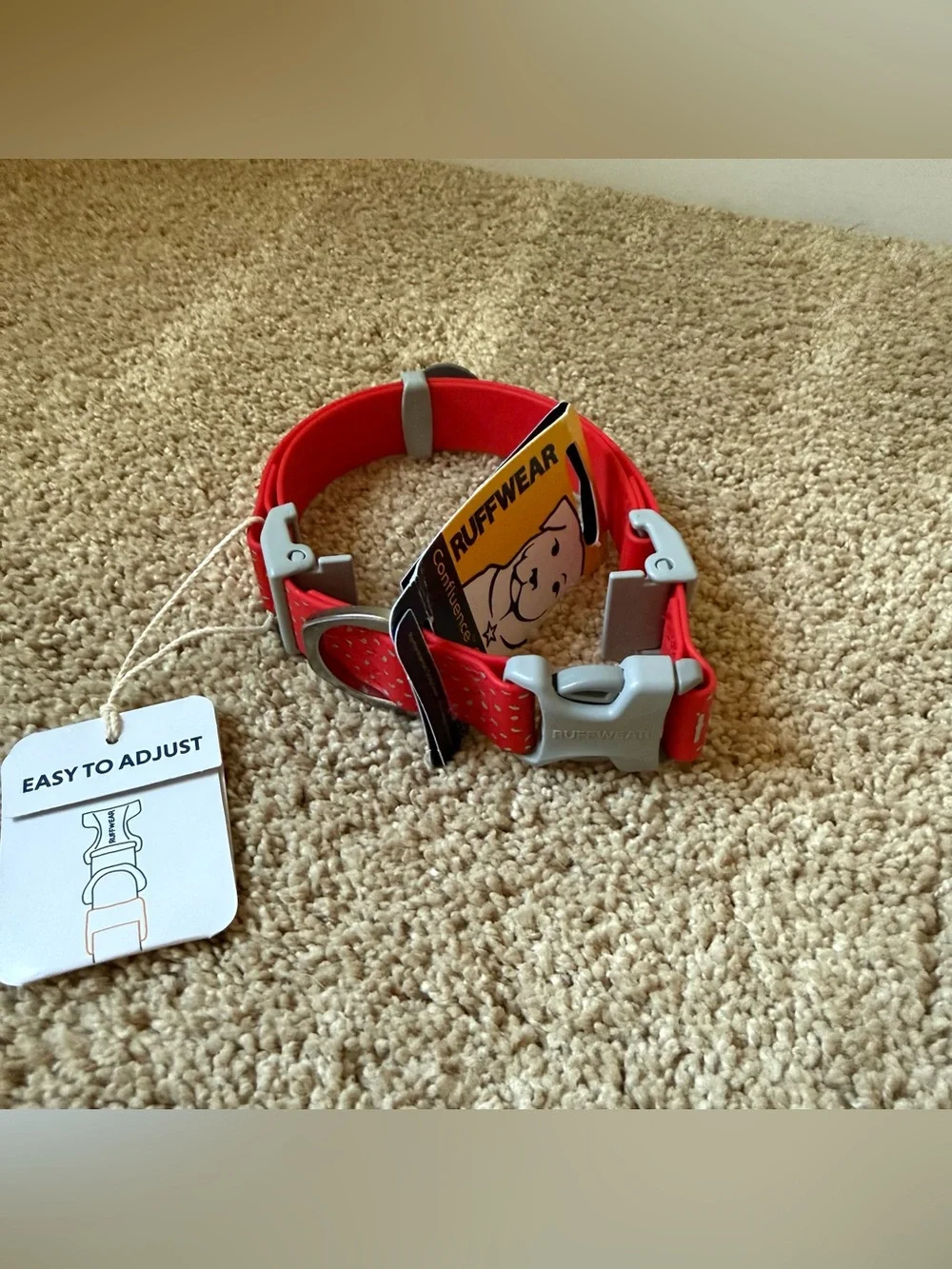 Ruffwear Confluence Waterproof Dog Collar Red Sumac